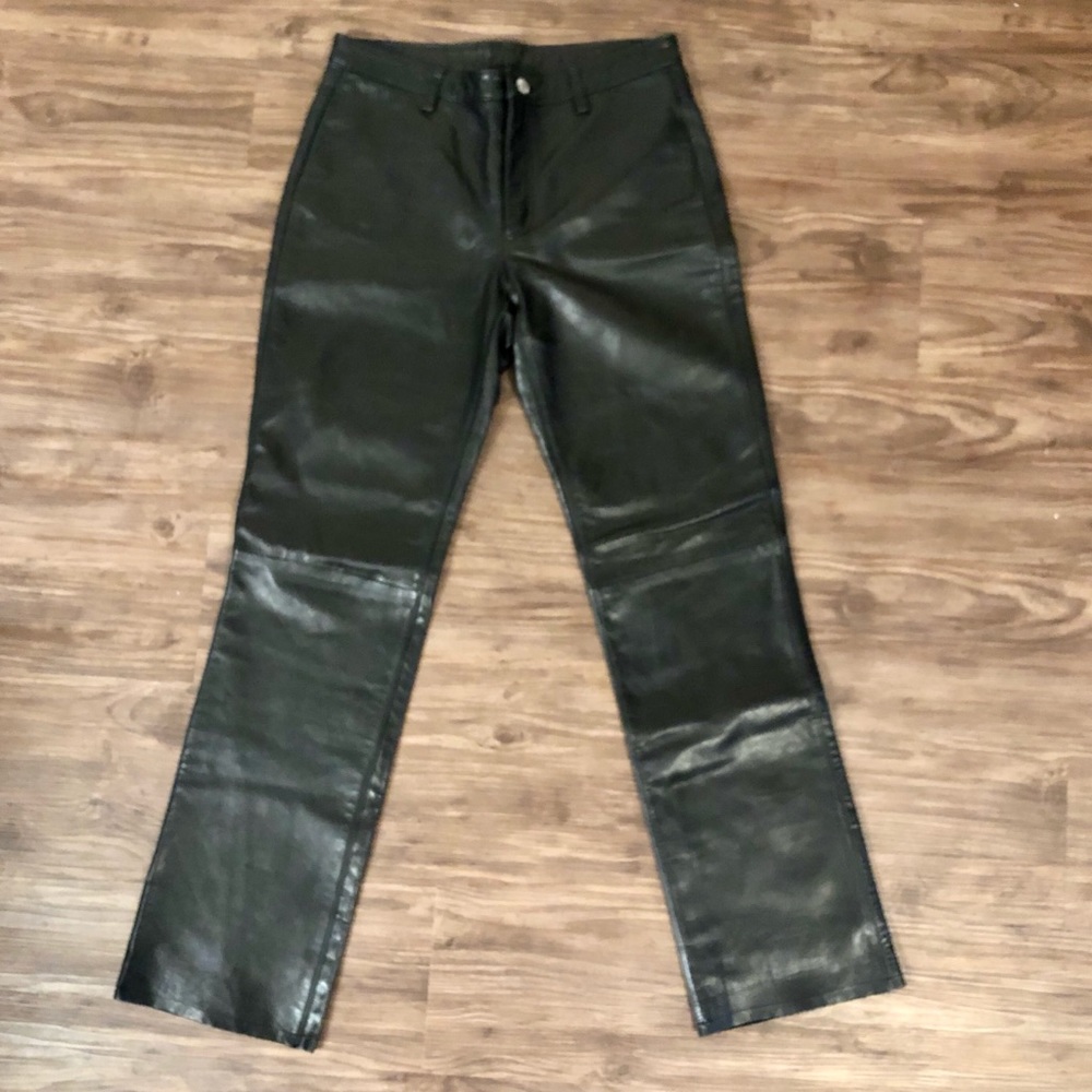 🖤Vintage BANANA REPUBLIC Black Leather Pants - 4